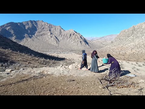 A good day with his brother's wife and his daughter Atefeh in the mountains