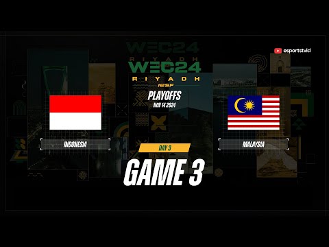 Indonesia vs Malaysia GAME 3 IESF World Esports Championship 2024 | IDN VS MAS ESPORTSTV