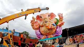 Biggest Ganpati of Hyderabad transporting to Nirmal | Grand arrival of lord ganesh in Hyderabad 2024