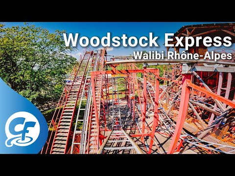 Woodstock Express front seat on-ride 5K POV @60fps Walibi Rhône-Alpes Rhone-Alpes