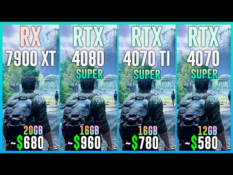 RX 7900 XT vs RTX 4080 SUPER vs RTX 4070 TI SUPER vs RTX 4070 SUPER - Test in 25 Games