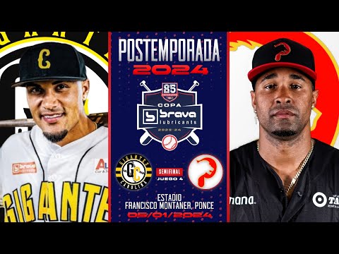 🎥LBPRC🇵🇷Postemporada Semifinal Juego #4: Gigantes de Carolina 🆚 Leones de Ponce⚾️