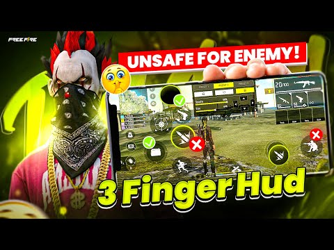 the Perfect 3-Finger HUD for Free Fire” 📲📈| 3 Finger HUD Free Fire | 3 FInger Setting 🔥