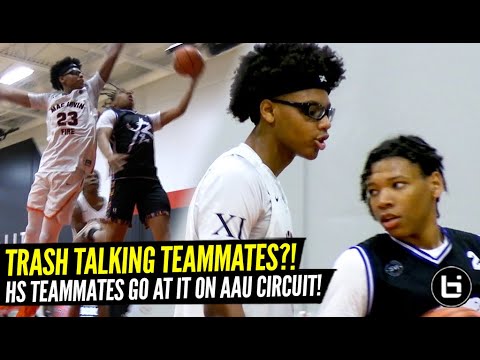 TRASH TALKING TEAMMATES?! HS Teammates Go At It on AAU Circuit! James Brown v Kaden Space Highlights