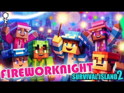 LIVE FIREWORK NIGHT🎆🎇! - Minecraft SURVIVAL ISLAND2 part 40