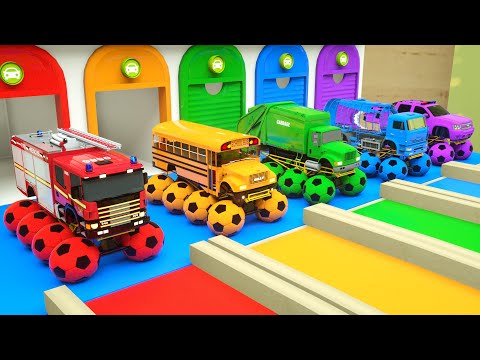 Rain Rain Go Away + Wheels On the Bus - Soccer ball shaped wheels - Baby Nursery Rhymes & Kids Songs