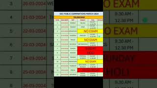 SSC EXAM TIME TABLE...2024..