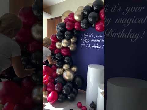 Harry Potter Birthday setup | Balloon garland