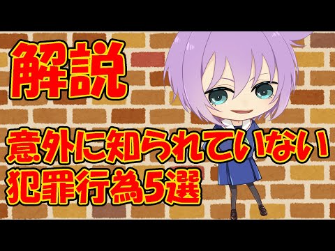 【０から学ぶ法律】意外に知られていない犯罪行為5選【解説動画】