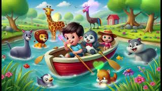 "Row Row Row Your Boat 1 | Classic Nursery Rhyme Adventure for Kids!" Nursery Song