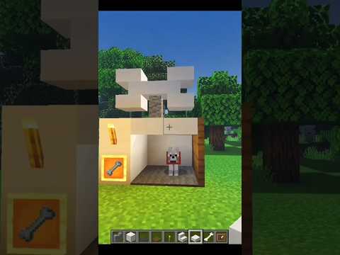 Cute dog house in Minecraft. #shorts #minecraft #youtubeshorts