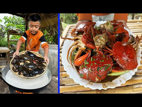 '' Mud crabs cooking '' - Yummy mud crabs cook with country style - Chef Seyhak