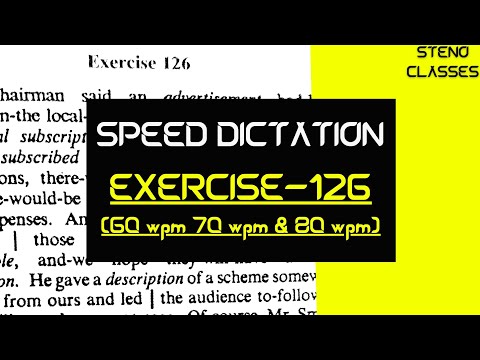 Speed Dictation of Exercise 126 | Chapter: Special Contractions | Pitman Shorthand (English) | 2022