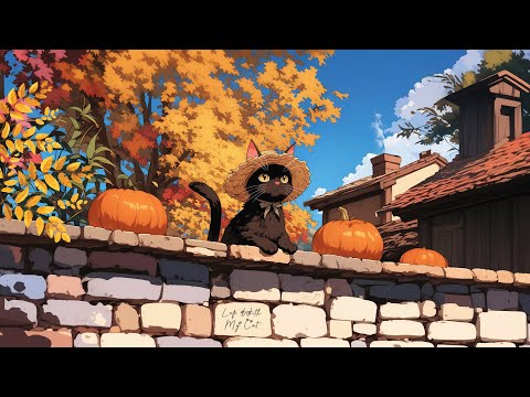 Lofi With My Cat ||  Halloween Cat 🐈‍⬛🎃 Halloween Lofi Beats ~ Lofi Mix 🎧 Study / Chillout / Focus