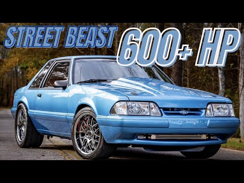 Powerful 600+ hp Foxbody Mustang street beast