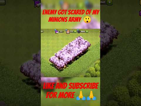 Enemy got scared of My minions army  😲 ll Clash of clans ll#clash #coc #clashofclans