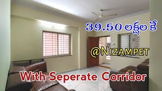 39.50 Lakhs || 4 Years Old 2BHK Flat For Sale in Nizampet || Direct Owner