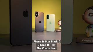 iPhone 16 Plus & iPhone 16 Side by side comparison #iphone16 #iphone16plus #black #comparison #2024