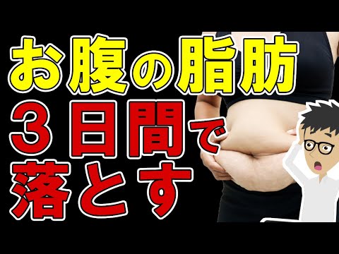 お腹の脂肪を最速で落とす方法3選！下っ腹や体脂肪率を減らす【腹筋を割る方法｜痩せる｜効果｜割れる｜ダイエット】