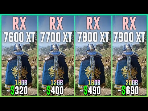 RX 7600 XT vs RX 7700 XT vs RX 7800 XT vs RX 7900 XT - Test in 25 Games