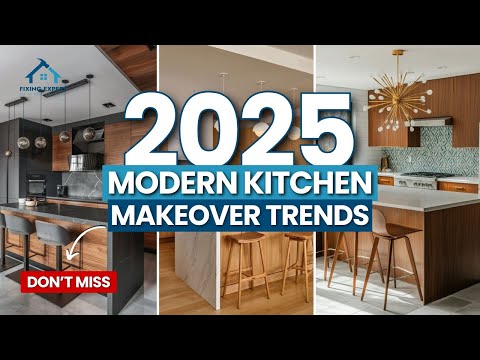 Modern Kitchen Makeover Trends 2025 | Stylish Cabinet Design | Luxury Kitchen Island Inspiration