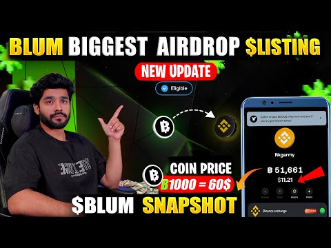 BLUM BIGGEST AIRDROP 0.1$😱|| BLUM AIRDROP LISTING DATE || BLUM WITHDRAWAL || BLUM AIRDROP PRICE