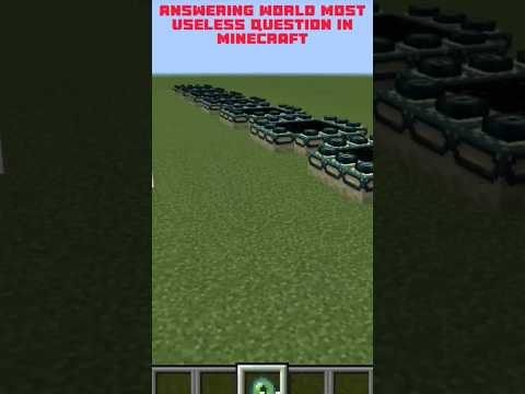 Answering Minecraft Worlds Useless Question #shorts