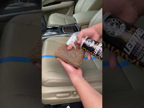 How to clean and protect leather! #shorts #leather #howto #clean #diy #youtubeshortsvideo #carcare