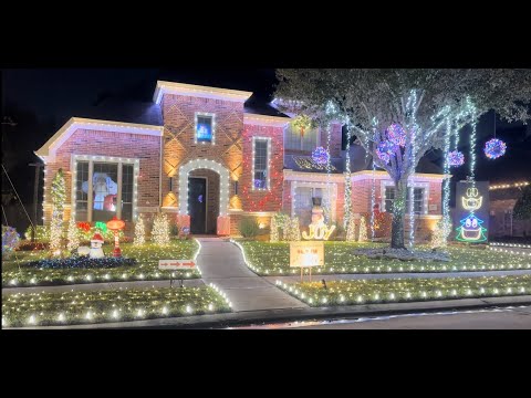 Christmas Light Show With Singing Trees (2022) Finally Revealed | 4K Houston, Texas