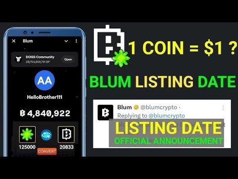 Blum airdrop important update|| Blum listing date and price update