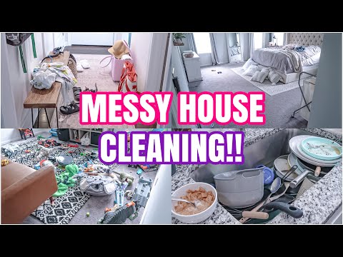 MESSY HOUSE CLEANING | SPEED CLEANING | EXTREME CLEANING MOTIVATION 2024