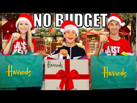 NO BUDGET Harrods SECRET SANTA shopping challenge 🎁