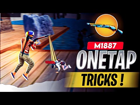 NEW SECRET { M1887 } ONE TAP TRICK 🤯 || FREE FIRE ONE TAP TRICK 🔥