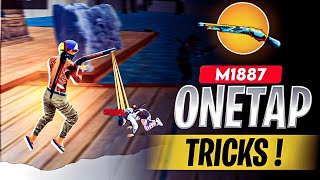 NEW SECRET { M1887 } ONE TAP TRICK 🤯 || FREE FIRE ONE TAP TRICK 🔥