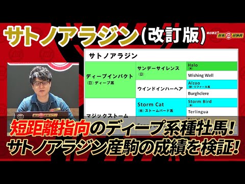 【サトノアラジン/改訂版】 ディープ系では異色、だからこそ馬券的には面白い種牡馬！