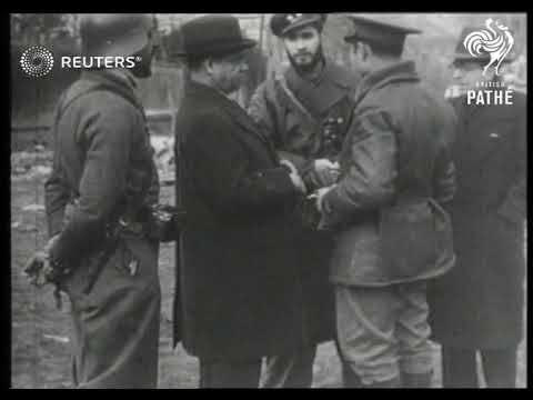 Spanish Civil War: destruction around Madrid / visit by foreign ministers / evacuees fleei...(1937)