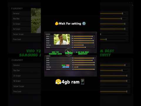 4 GB Ram FF Sensitivity ⚙️|FF Best Sensitivity For Only 🫵 Headshot 4GB Ram |2024 💯#freefire #foryou