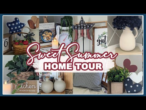 ❤️ 2024 ❤️ SIMPLE SUMMER DECORATING IDEAS | COZY AMERICANA FARMHOUSE DECOR | SUMMER HOME TOUR