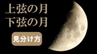 上弦の月・下弦の月の見分け方