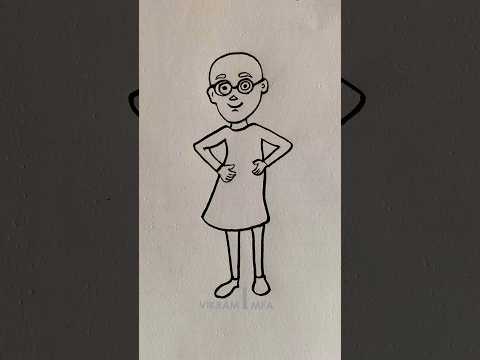 How to draw Patlu drawing // motu patlu cartoon easy step by step