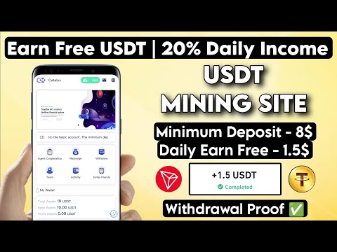 New Usdt Earning Site Usd Mining Site 2024 Best Investment Usdt Earning Website