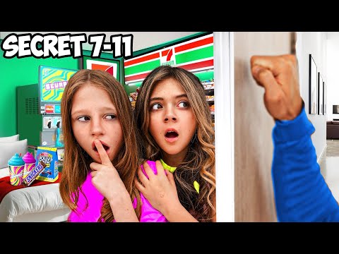 We Built A SECRET 7-11 and HID IT From OUR DAD | Ft. Nastya