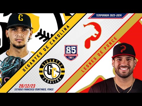 🎥Liga de Béisbol Profesional Roberto Clemente🇵🇷: Gigantes de Carolina 🆚 Leones de Ponce⚾️