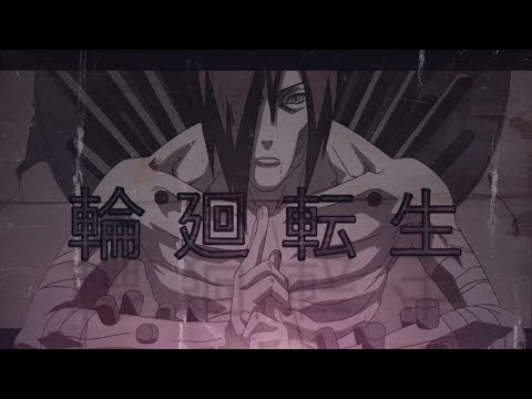 【MAD/AMV】NARUTO‐ナルト‐疾風伝－長門－自来也－ペイン来襲編×『輪廻転生』【歌詞付き】