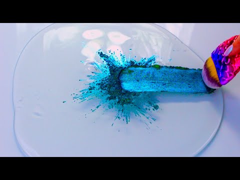 Mixing Pigment into Slime// Duochrome Satisfying Slime ASMR Video Compilation