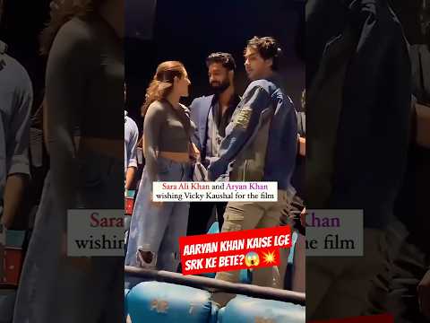 Aryan khan and Sara ali khan wishing Vicky kaushal for the fil. #Badnewz #aryankhan