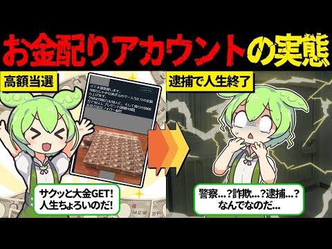 人生イージー！？SNSお金配りに当選した後に待ち受ける末路【ずんだもん＆ゆっくり解説】