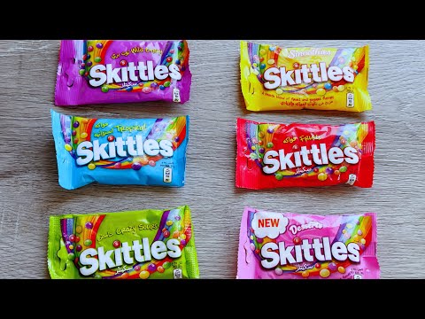 Opening Every Skittles Flavor! New and old skittles candy ! Snack opening