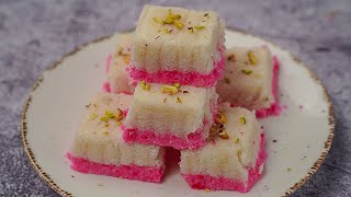 Coconut Sweet Recipe | Easy Coconut Barfi Recipe | Yummy