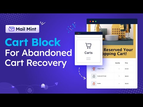 Easily Design Abandoned Cart Emails - Use Cart Block In Email Builder - Mail Mint 😱